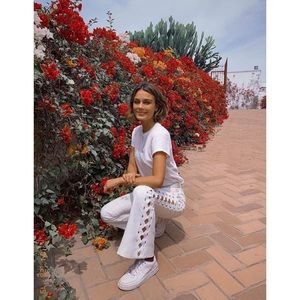 🦄Zimmermann Ninety Six Wave Linen Wide Leg Pants sz 1